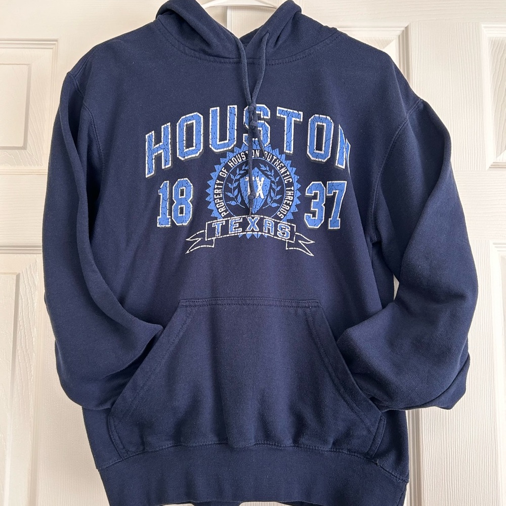 Navy Blue Houston Graphic Hoodie